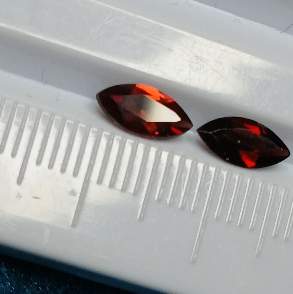 Marquise Cut Red Rhodolite Garnet Gemstones 8x4mm